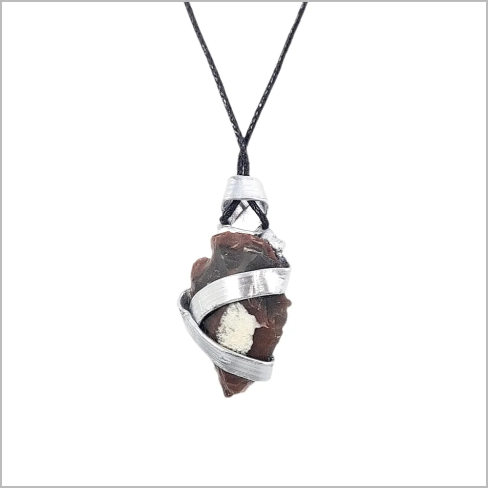 Double Sided Arrowhead Pendant Necklace with Adjustable Black Cord. NWOT